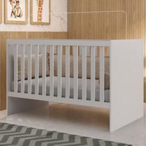 Berço Mini Cama Grade Móvel Giovana Branco Berço Mini Cama Grade Móvel Giovana Branco