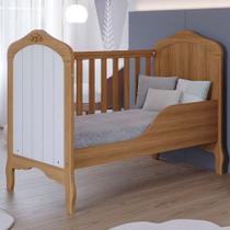 Berço Mini Cama Harmonia 100% Mdf Nature/Branco - Permobili