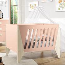 Berço Mini Cama Hope - Rosa/Natural Berço Mini Cama Hope - Rosa/Natural