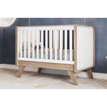 Berço / Mini Cama Infantil Confete 3 em 1 Branco/Jequitiba - Henn Berço / Mini Cama Infantil Confete 3 em 1 Branco/Jequitiba - Henn