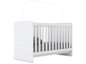 Berço / Mini Cama Infantil Labirinto 2 em 1 Branco - Henn