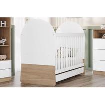 Berço / Mini Cama Infantil Magia 3 em 1 Branco/Jequitiba - Henn Berço / Mini Cama Infantil Magia 3 em 1 Branco/Jequitiba - Henn