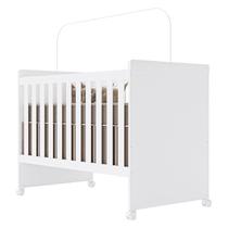 Berço Mini Cama Lívia Branco Brilho - Canaã - Canaa Baby