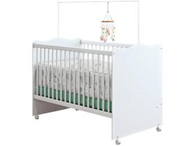 Berço Mini Cama Lolly com Rodízios 1,32cm x 0,77cm x 0,95cm Branco Berço Mini Cama Lolly com Rodízios 1,32cm x 0,77cm x 0,95cm Branco