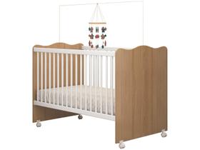Berço Mini Cama Lolly com Rodízios 1,32cm X 0,77cm X 0,95cm. Naturalle