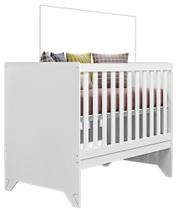 Berço Mini Cama Maya Branco Acetinado Móveis Canaã