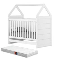 Berço Mini Cama Montessoriana Para Quarto Infantil 3 em 1 100% MDF Com Colchão