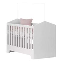 Berço Mini Cama Multiuso Moderno Quarto Menina Menino MDF com Suporte Para Mosqueteiro Berço Mini Cama Multiuso Moderno Quarto Menina Menino MDF com Suporte Para Mosqueteiro