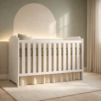 Berço Mini Cama para Quarto de Bebê Lara Branco Berço Mini Cama para Quarto de Bebê Lara Branco