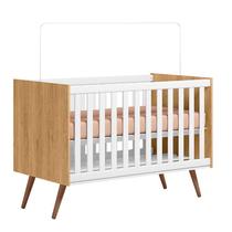 Berço Mini Cama Q Encanto Retro Freijo Toq/Branco Acetinado