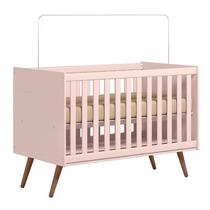 Berço Mini Cama QEncanto Retrô Rosa - Qmovi
