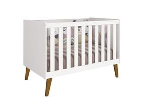 Berço Mini Cama Reller Ayla Retrô Branco Fosco 11100