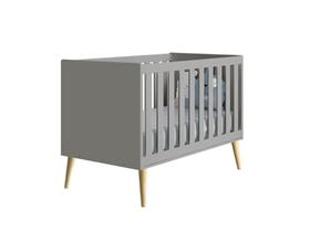 Berço Mini Cama Reller Theo Retrô Cinza Fosco 15390