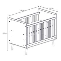 Berço Mini Cama Retrô Wood Rosê 100% MDF - Com Colchão Berço Mini Cama Retrô Wood Rosê 100% MDF - Com Colchão