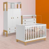 Berço Mini Cama Slim, Cômoda Nicho e Guarda Roupa Branco Berço Mini Cama Slim, Cômoda Nicho e Guarda Roupa Branco