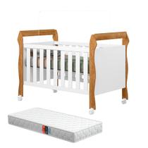 Berço Mini Cama Soninho Com Colchão Infantil Para Quarto De Bebê Tigus Baby