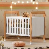 Berco mini cama soninho tigus - branco/amadeirado