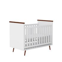 Berço Mini Cama Wood Branco/ Carvalho 100% MDF