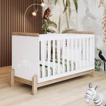 Berço Mini Cama Yuri Espresso Móveis Branco/Jequitibá Berço Mini Cama Yuri Espresso Móveis Branco/Jequitibá