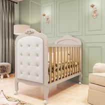 Berço Minicama 3 em 1 com Capitonê 100% MDF Maya Espresso Móveis Bege/Off White/Amêndoa/material sintético Branc Berço Minicama 3 em 1 com Capitonê 100% MDF Maya Espresso Móveis Bege/Off White/Amêndoa/material sintético Branc