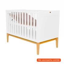 Berço Minicama Amor Perfeito I Branco e Pinus Berço Minicama Amor Perfeito I Branco e Pinus