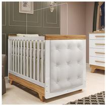 Berço Minicama com Capitonê 100% Mdf Retrô Kakau Espresso Móveis