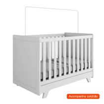 Berço Minicama Retrô com Colchão Baby D18 (10x70x130) Branco