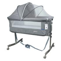 Berço Moisés Co-bed Cinza Com Cinto e Mosquiteiro Cinza - KaBaby