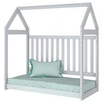 Berço Montessoriano Cabana - Branco HP com Colchão D18 de 10cm Bege - Móveis Henn