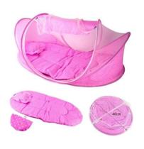 Berço Mosquiteiro Acolchoado Cercadinho Portátil Cama Dobrável Berço Mosquiteiro Acolchoado Cercadinho Portátil Cama Dobrável