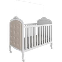 Berço Moveis Peroba Elo Provençal Americano com Capitone MDF