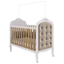 Berço Moveis Peroba Elo Provençal Americano com Capitone MDF