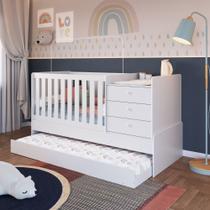 Berço Multifuncional 3 Gavetas com Cama Auxiliar Cube Completa Móveis Berço Multifuncional 3 Gavetas com Cama Auxiliar Cube Completa Móveis