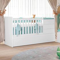 Berço Multifuncional Americano Cléo Branco Carolina Baby