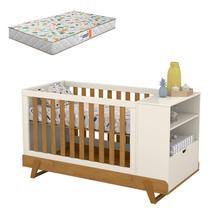 Berço Multifuncional Bkids Off White Freijó Eco Wood com Colchão Gazin - Matic