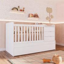 Berço Multifuncional Cléo Carolina Baby Branco Fosco Berço Multifuncional Cléo Carolina Baby Branco Fosco