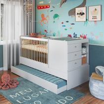 Berço Multifuncional com Cama Auxiliar 3 Gavetas Berço Multifuncional com Cama Auxiliar 3 Gavetas