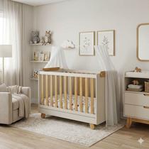 Berço Multifuncional Pingo 4 em 1 100% MDF Moveis Peroba -