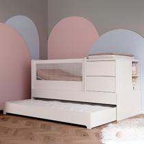 Berço Multifuncional Sol e Mar Divicar 7 em 1 Evolutivo Com Cômoda e Cama Auxiliar Design Moderno