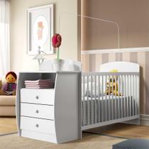 Berço Multimóveis Rafael com Gavetas Branco para colchão 130x60 REF. 0516
