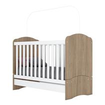 Berço Nacional Bala de Menta Rústico Branco Henn