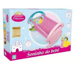 Berço p/ Boneca Soninho do Bebê Princesas - Nig Brinquedos