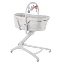 Berço Para Bebê 4 em 1 Até 15 Kg Regulável Reclinável 4 Modos de Uso Baby Hug Air Cinza Chicco