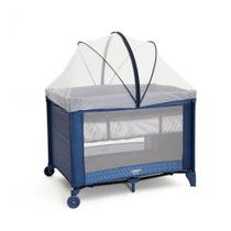 Berço para Bebê Hello Infanti Azul Com Mosqueteiro 0 A 15kg