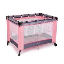 Berço Para Bebê Portátil Cercado Fit Até 15kg Rosa Geo Voyage