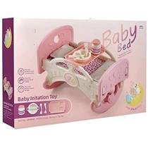 Berço para Boneca Cama de Balanço Para Bonecas e Bandeja de Servir Com Acessórios - Toys Import J24455 Berço para Boneca Cama de Balanço Para Bonecas e Bandeja de Servir Com Acessórios - Toys Import J24455