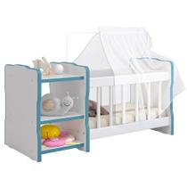 Berço Para Boneca Cristal Ursinho C02 Brinquedo Infantil Branco Azul - Lyam Decor Berço Para Boneca Cristal Ursinho C02 Brinquedo Infantil Branco Azul - Lyam Decor
