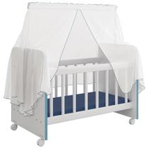 Berço Para Boneca Magia C02 Brinquedo Infantil Branco Azul - Lyam Decor Berço Para Boneca Magia C02 Brinquedo Infantil Branco Azul - Lyam Decor