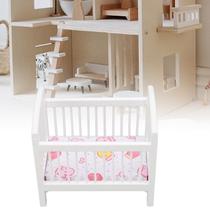 Berço para bonecas de madeira Dollhouse, Fauitay, escala 1:12