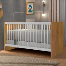 Berço para Quarto Infantil Lua 76x132,5x76 Cm Marrom/Branco